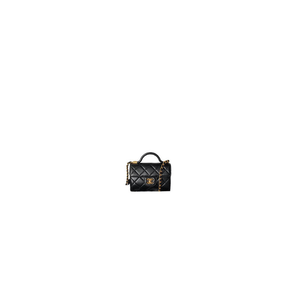 MINI FLAP BAG WITH TOP HANDLE