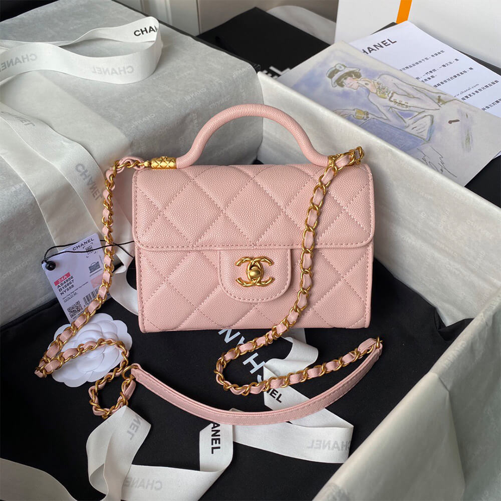 MINI FLAP BAG WITH TOP HANDLE
