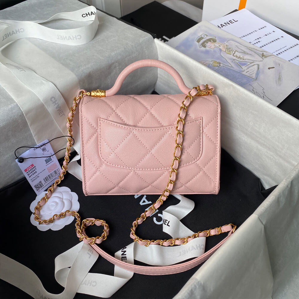 MINI FLAP BAG WITH TOP HANDLE