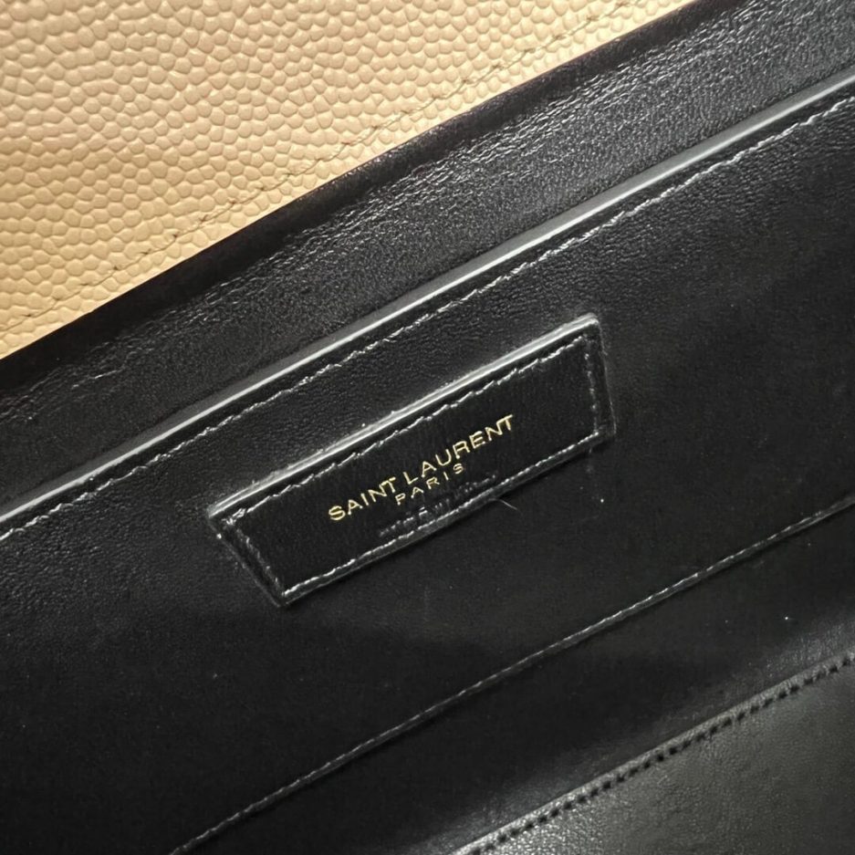 YSL CASSANDRA Medium Grainy Embossed Leather Top Handle Bag