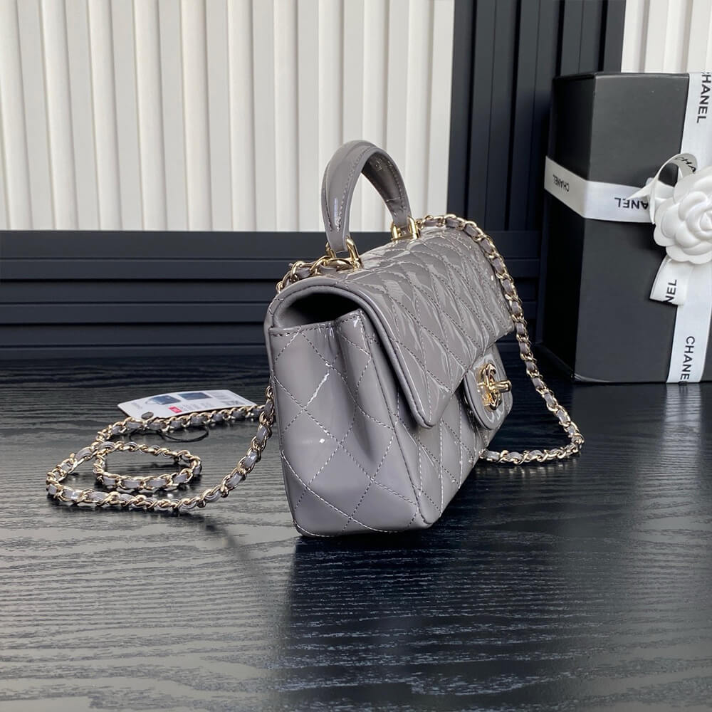 Ch*el mini classic handbag with top handle