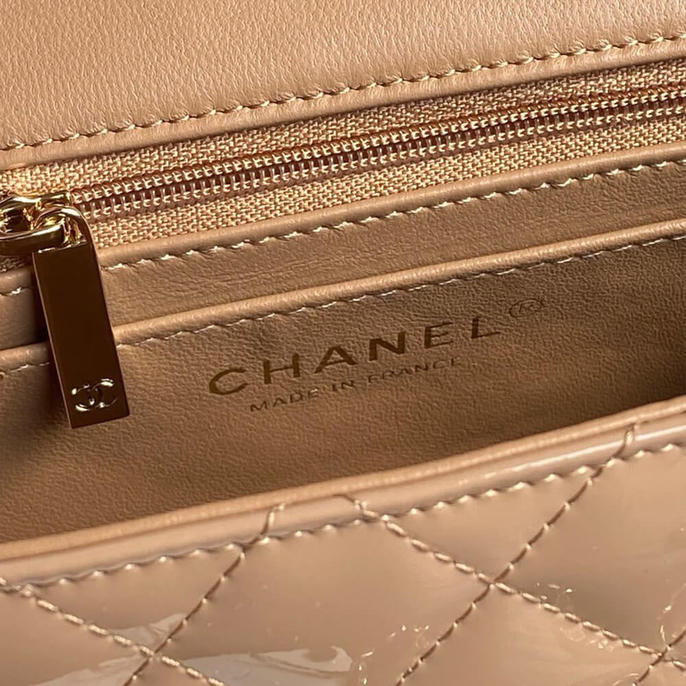 Ch*el mini classic handbag with top handle