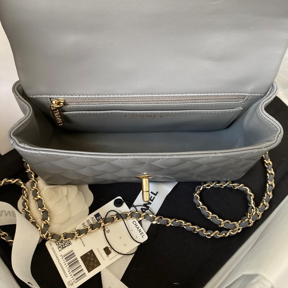 Ch*el mini classic handbag with top handle