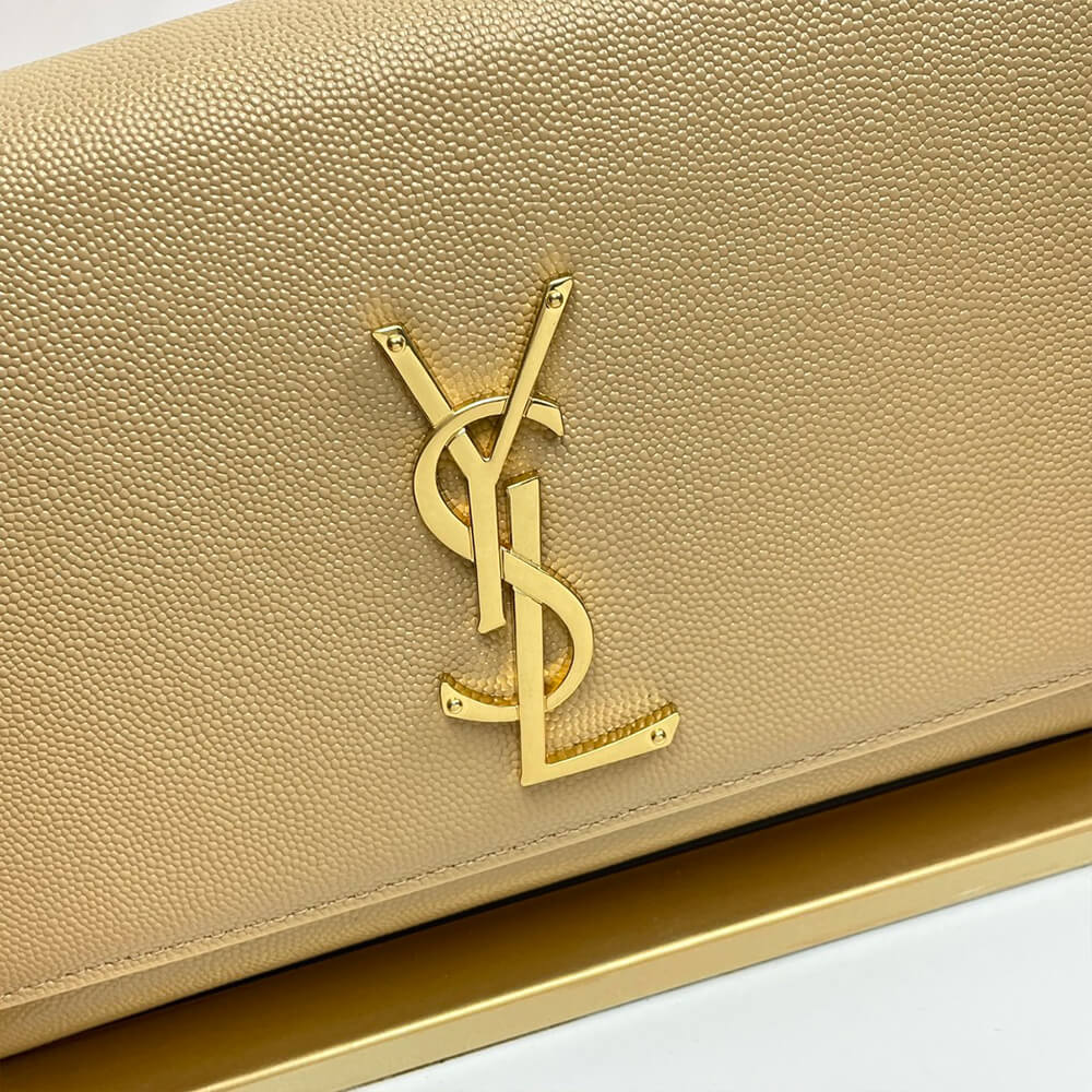 KATE MEDIUM CHAIN BAG IN GRAIN DE POUDRE EMBOSSED LEATHER
